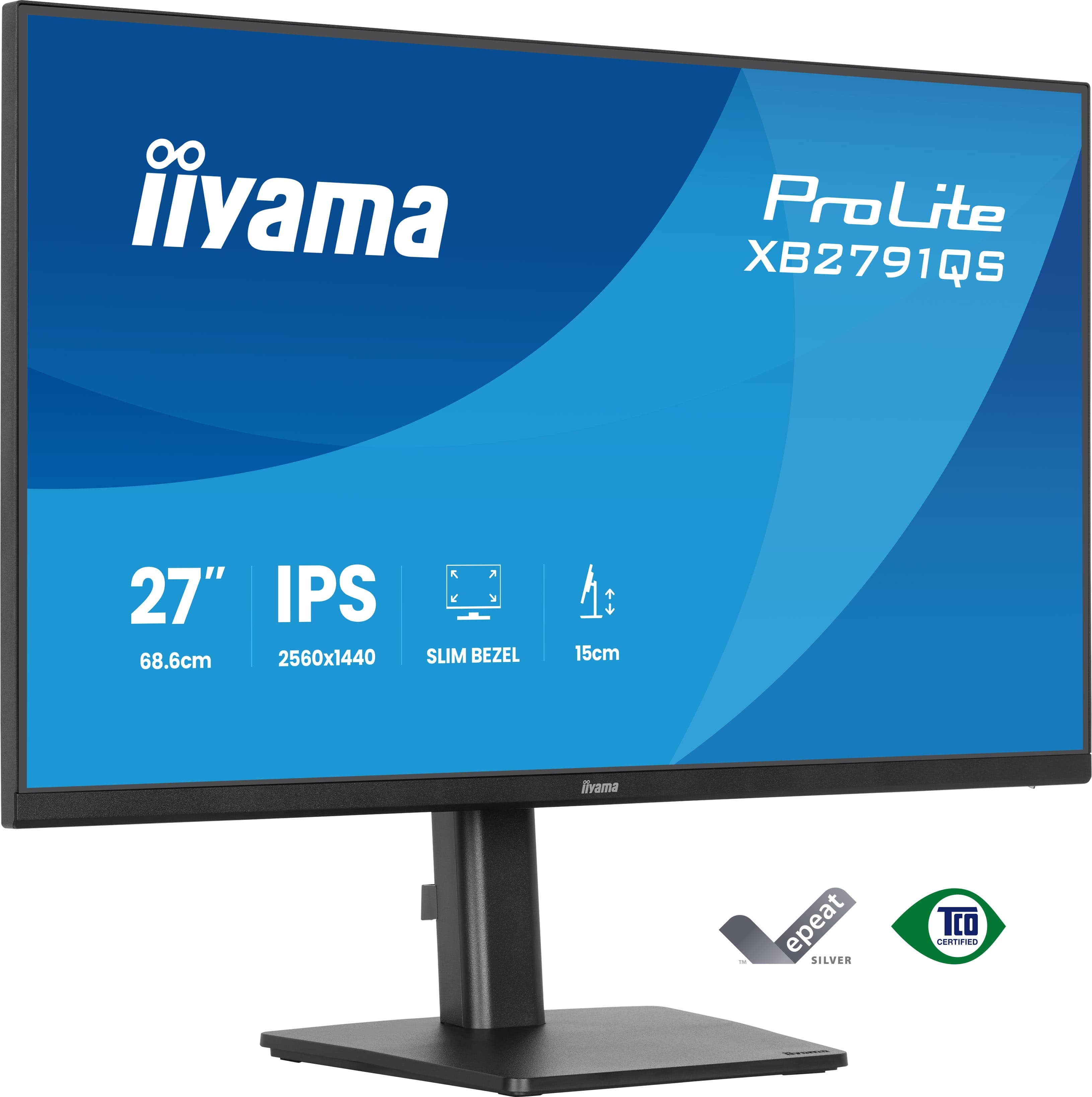 iiyama ProLite XB2791QS-B1 pantalla para PC 68,6 cm (27") 2560 x 1440 Pixeles Quad HD LED Negro