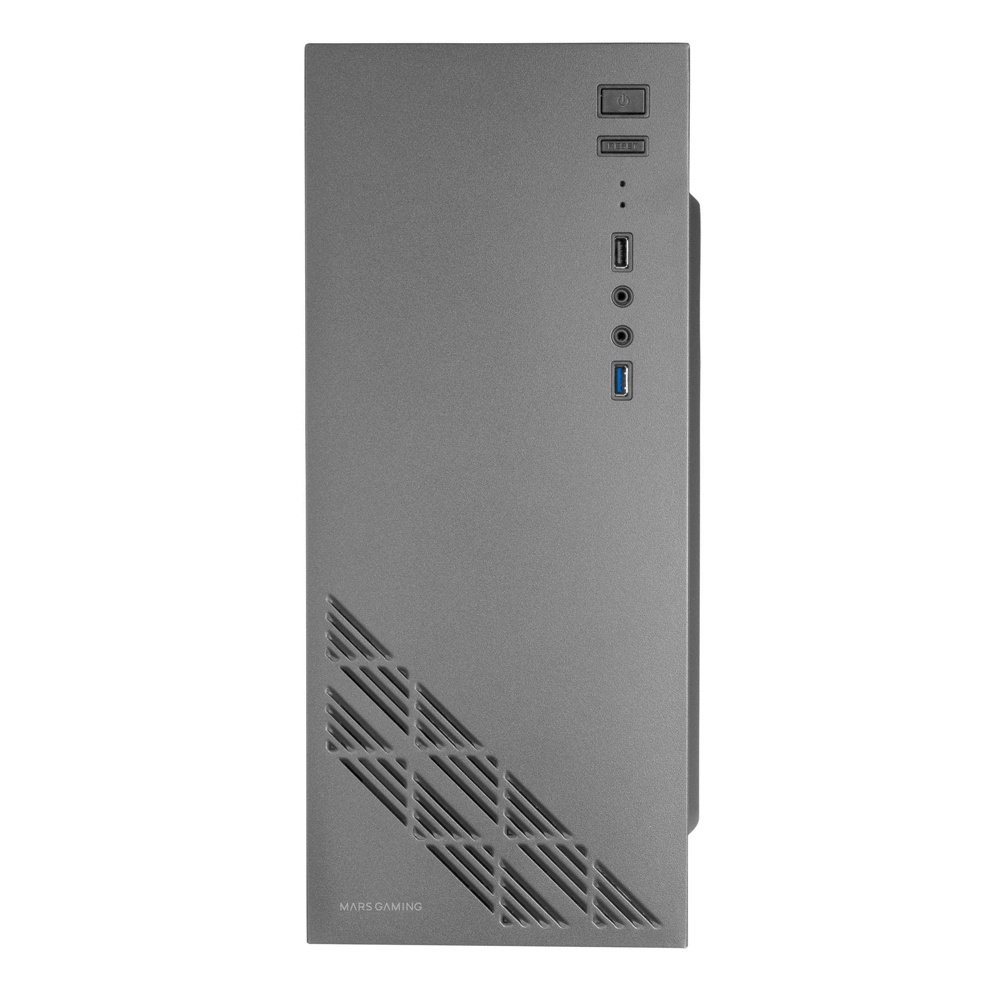 Mars Gaming MC100 - Caja Gaming ATX, ventilador 90mm FRGB, ventilación convect-cool, color negro