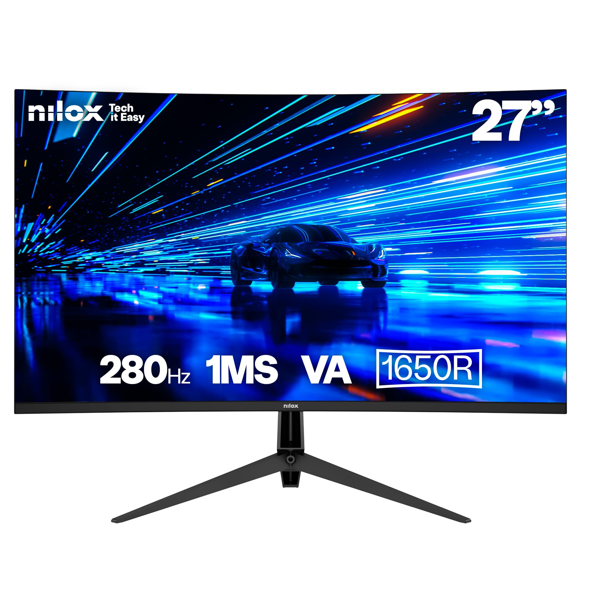 Nilox NXM27CV28001 pantalla para PC 68,6 cm (27") 1920 x 1080 Pixeles Full HD LED Negro