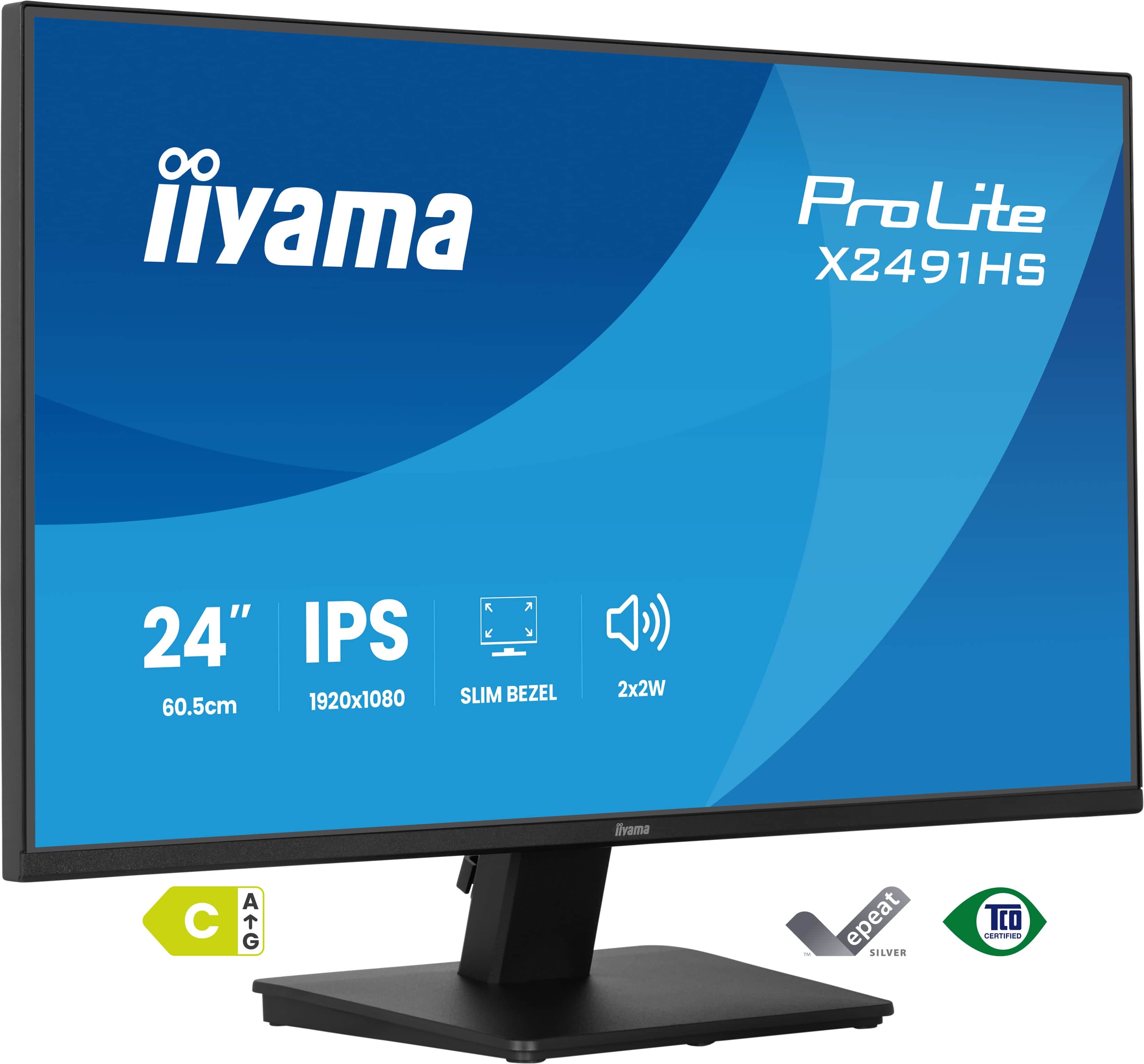 iiyama ProLite X2491HS-B1 pantalla para PC 60,5 cm (23.8") 1920 x 1080 Pixeles Full HD LCD Negro
