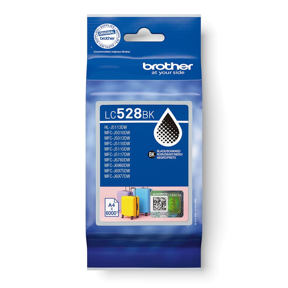 Brother LC528BK cartucho de tinta 1 pieza(s) Original Negro