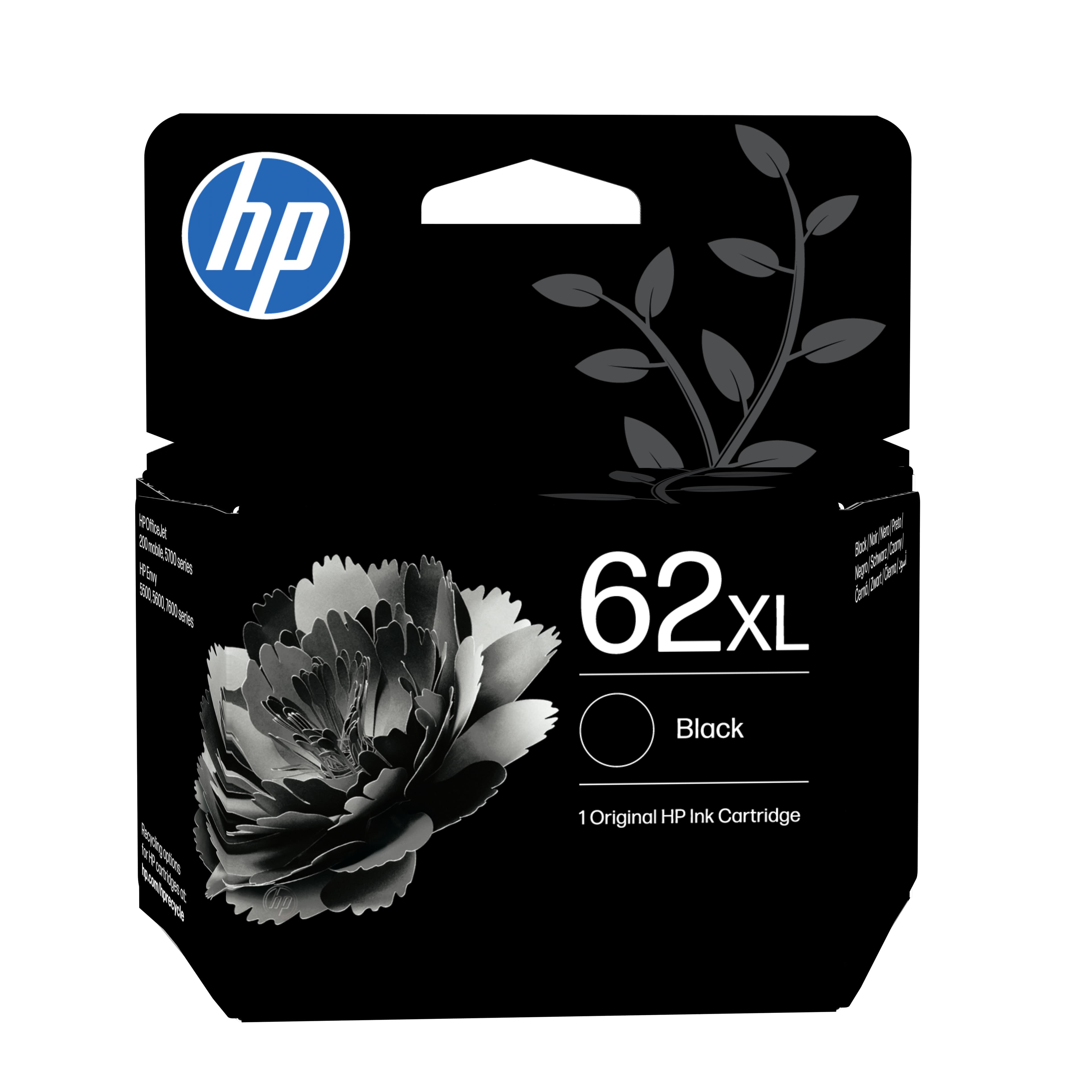 HP Cartucho de tinta original 62 negro