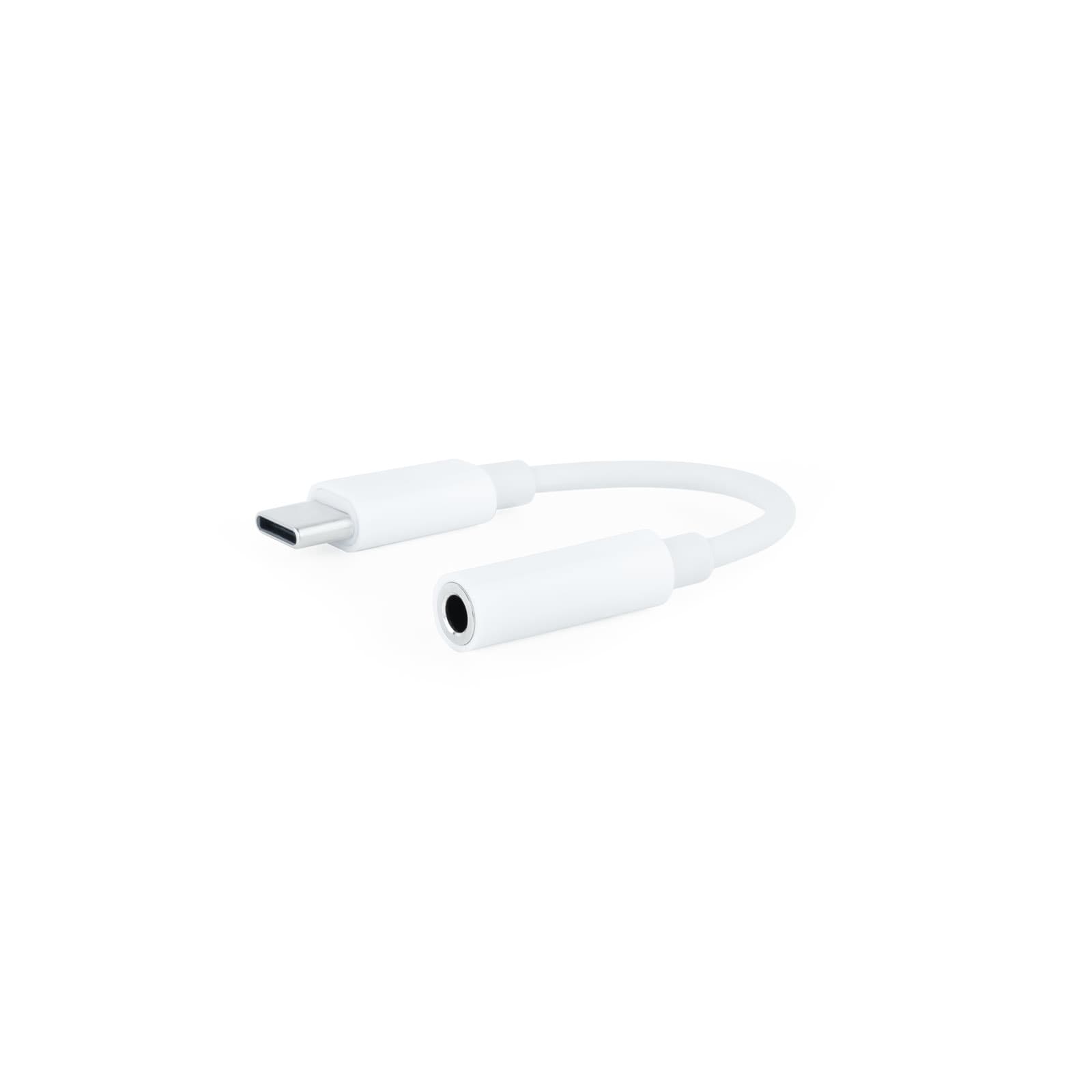 Nanocable Cable Adaptador Audio USB-C/M a Jack 3.5/H, 11 cm, Blanco