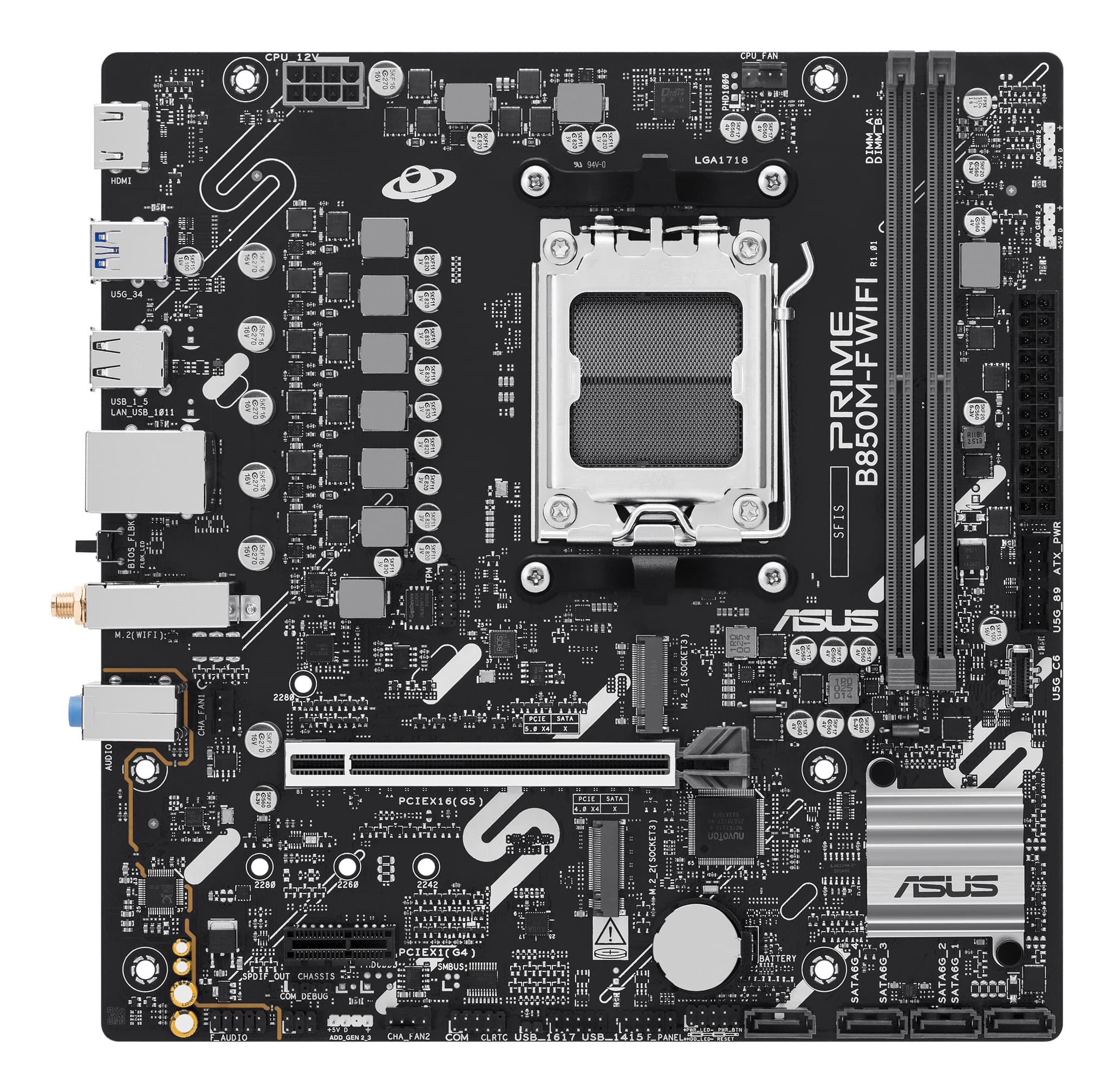 ASUS PRIME B850M-F WIFI AMD B850 Zócalo AM5 micro ATX