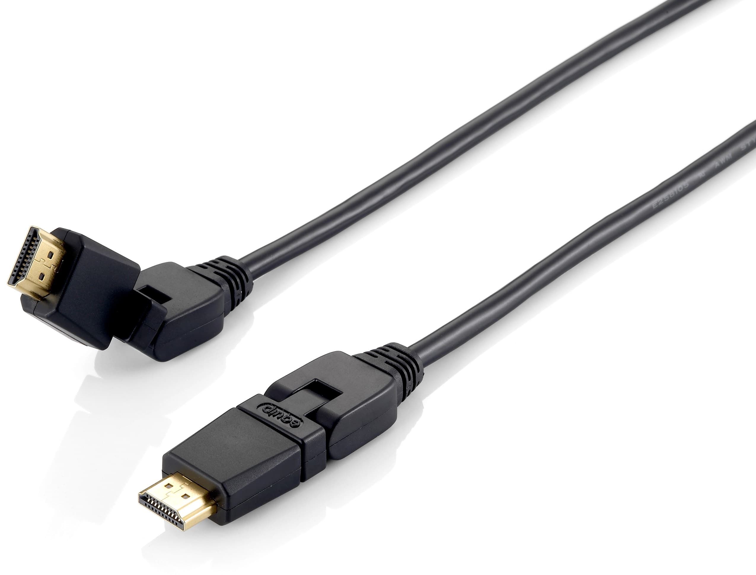 Equip 119361 Cable HDMI 2.0 giratorio, 1,0 m, conector giratorio, 4K/60 Hz