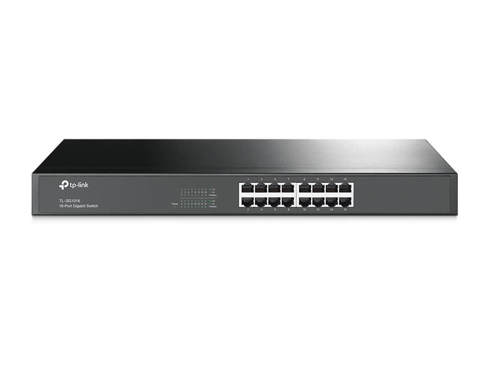 TP-Link TL-SG1016 switch No administrado Gigabit Ethernet (10/100/1000) 1U Negro