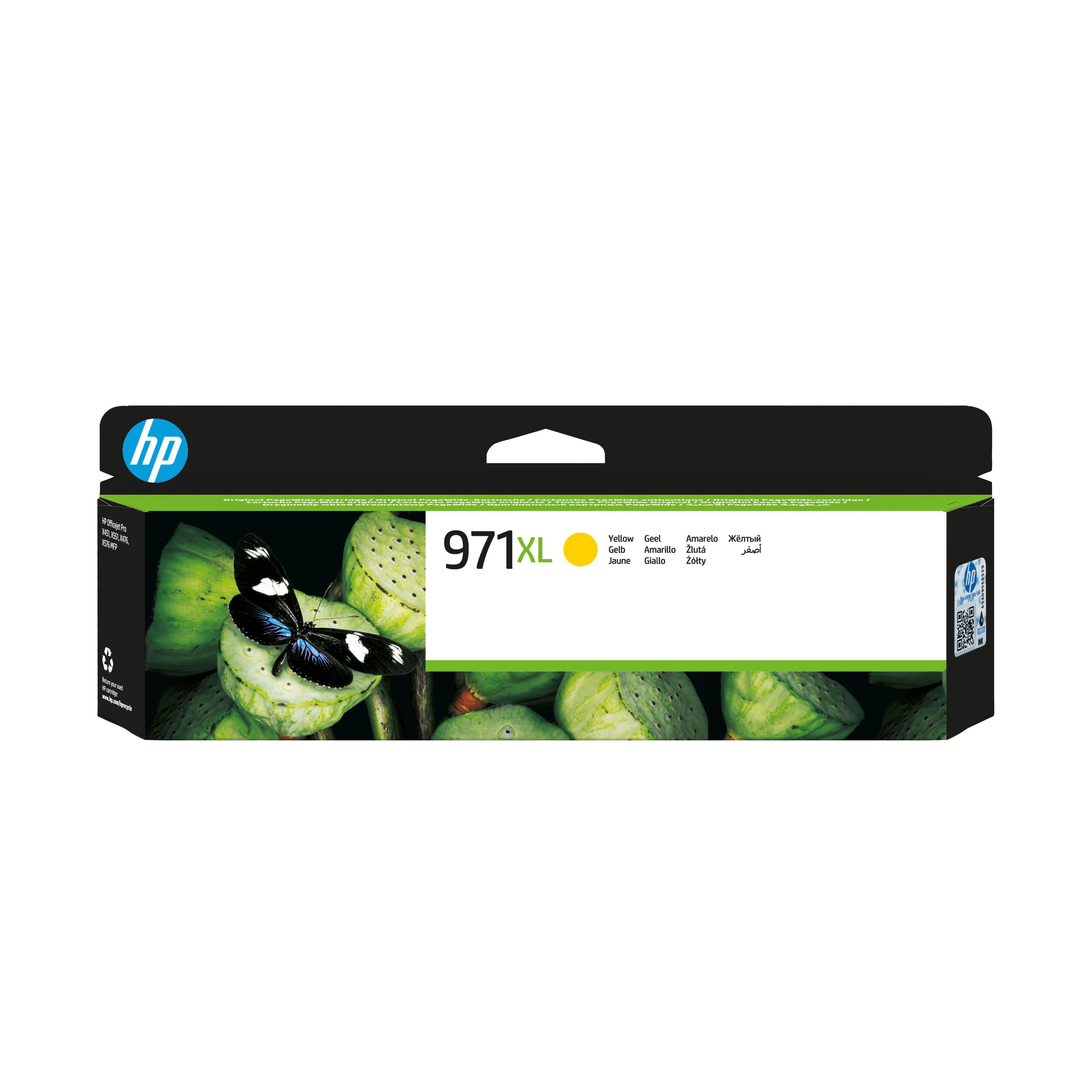 HP Cartucho de tinta original 971XL de alta capacidad amarillo