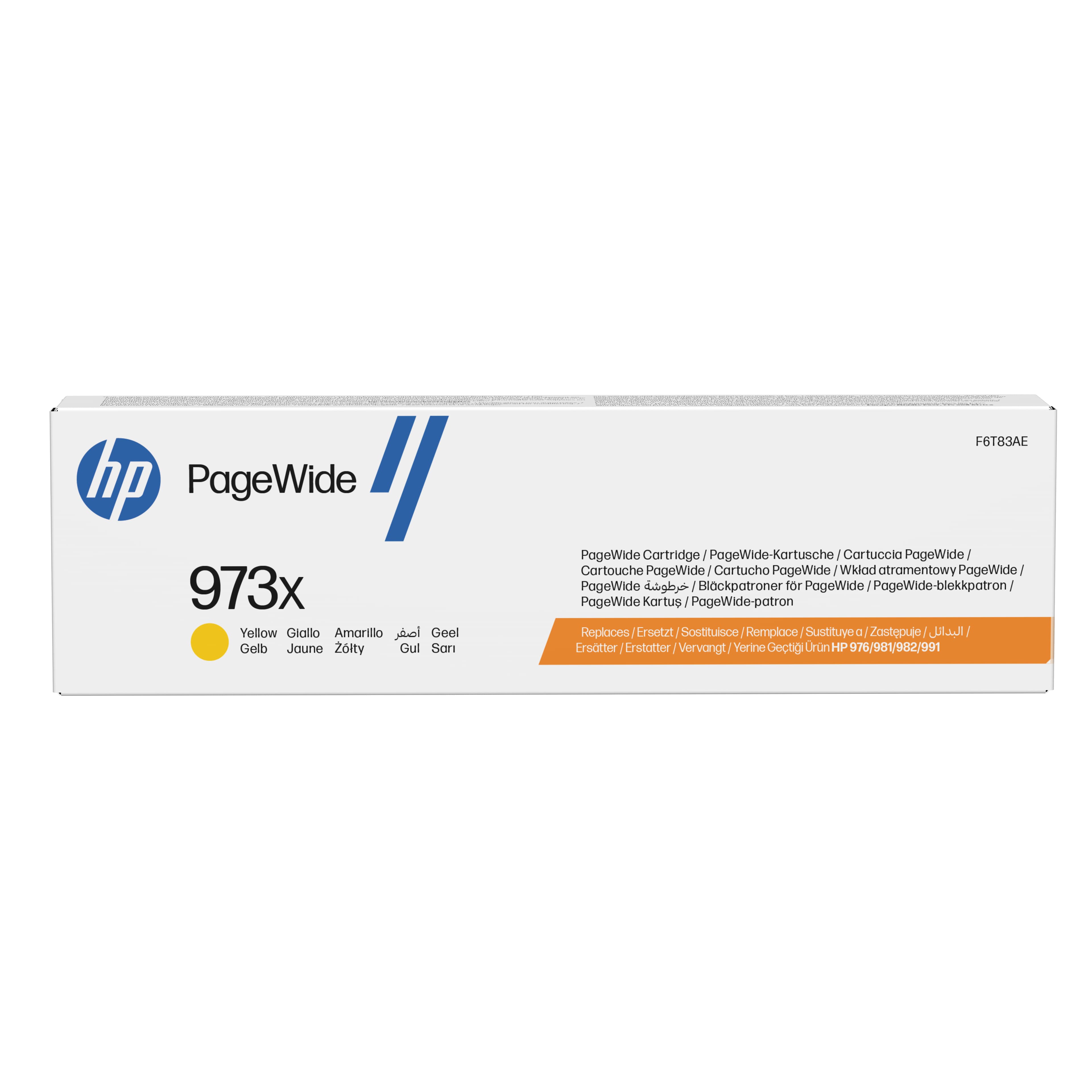 HP Cartucho amarillo original PageWide 973X de alto rendimiento