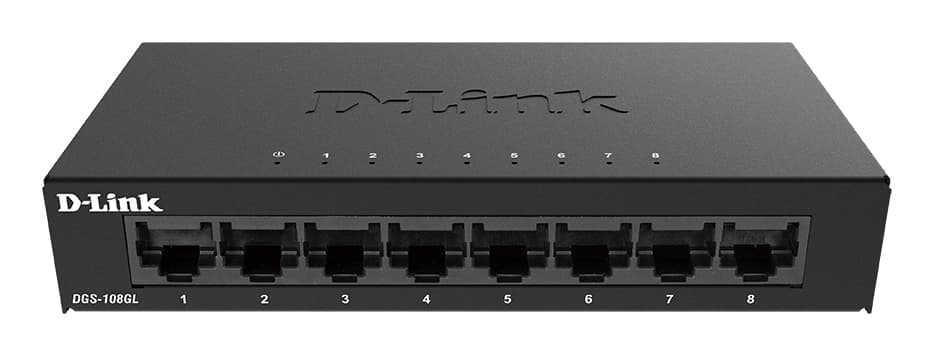 D-Link DGS-108GL switch No administrado Gigabit Ethernet (10/100/1000) Negro