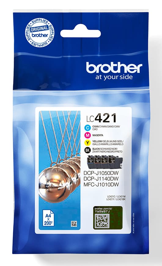 Brother LC-421VAL PagePack 4 pieza(s) Original Rendimiento estándar Negro, Cian, Magenta, Amarillo