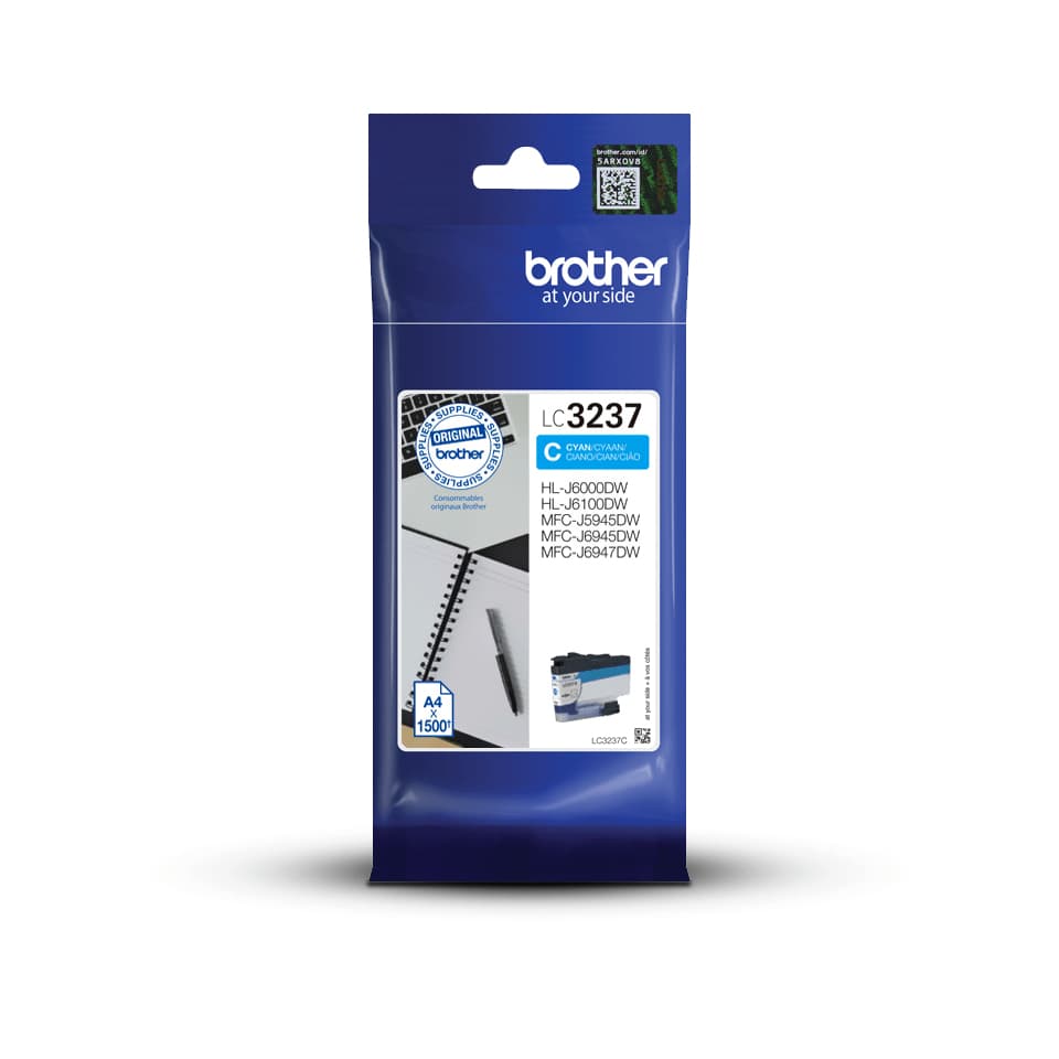 Brother LC3237C cartucho de tinta 1 pieza(s) Original Rendimiento estándar Cian