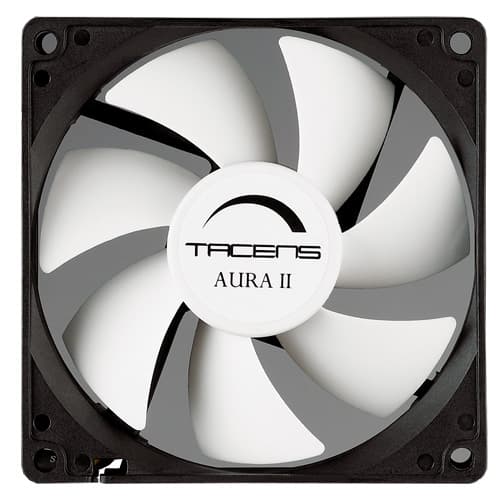 Tacens 3AURAII9, Ventilador Ordenador 9 cm, Ultrasilencioso, Antipolvo, Negro