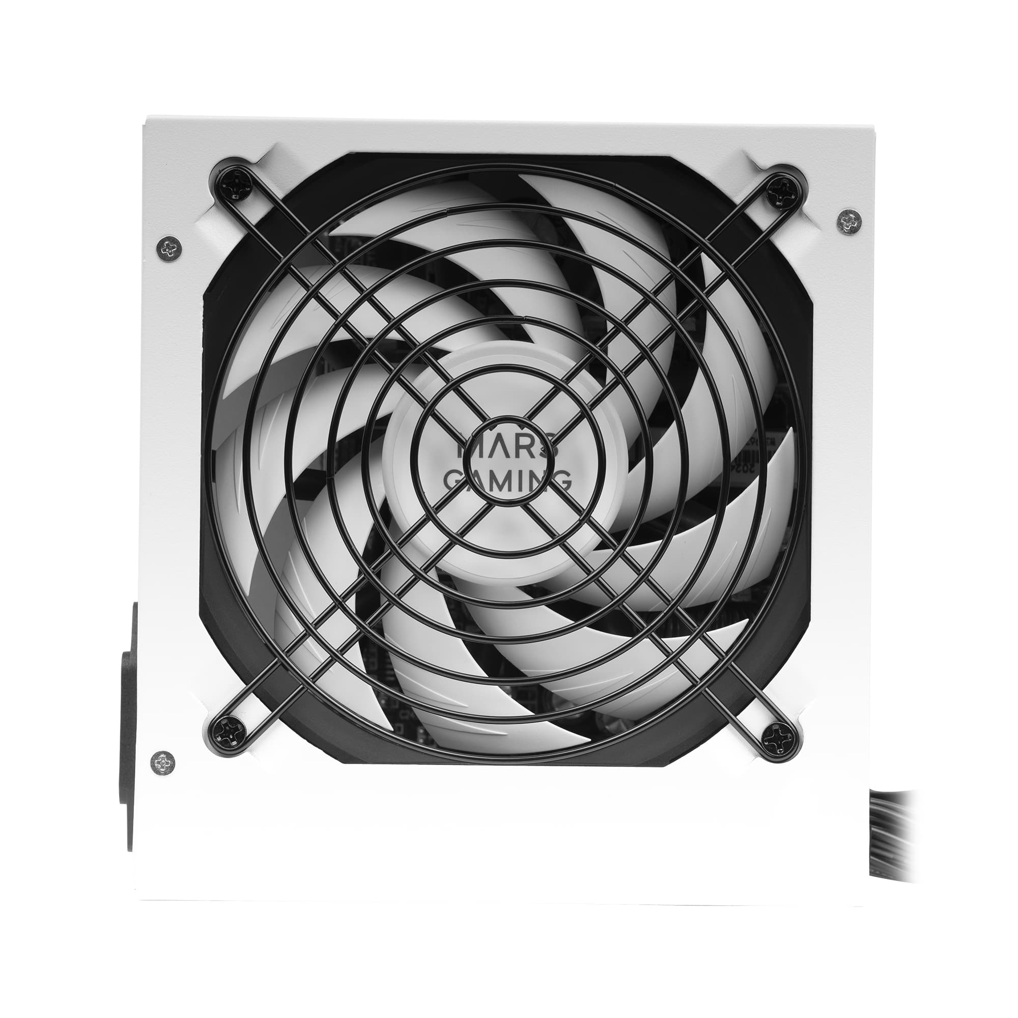 Mars Gaming MPIII750, Fuente Alimentación PC ATX 750W, 5 Años de Garantía, 85% Eficiencia, Sistema Digital APFC, Ventilador FDB 120mm AI-RPM, Tecnologías DC-DC y SMD, Cables Planos Extralargos, Blanco