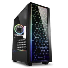Chasis semitorre lit 100 sin fuente soporta atx micro atx mini itx bahias internas 2x3.5' 6x2.5' 1xventilador trasero 120mm rgb 1xventilador delantero 2xusb3.0 1xusb2.0 salida audio y microfono iluminacion rgb ventana lateral transparente de cristal templado dimensiones (prxalxan) 436x481x206mm peso 6.7 kg negro