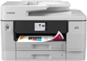 Impresora multifuncion tinta mfc-j6960dw a4 y a3 resolucion 1200 x 4800 impresion duplex a4 y a3 escaneado duplex a4 y a3 velocidad de impresion 28 ppm en negro y 28 ppm en color adf 50 hojas dos bandeja de entrada de papel de 250 hojas fax wifi ethernet y usb volumen de trabajo mensual hasta 2.300 paginas