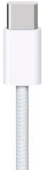 Cable desde usb-c macho a usb-c macho tipo trenzado longitud 1 metro velocidad de carga de hasta 60w sincronizar y transferir datos entre dispositivos usb-c color blanco.(sustituye a mqkj3zm/a)